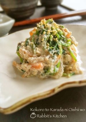 和味☆ゴマたっぷり豆苗の白和え-レシピのメイン写真
