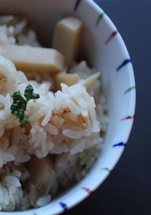 香ばしい〜バター醤油たけのこご飯　-レシピのメイン写真
