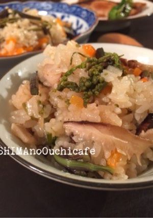 もっちり♪　わらびの山菜おこわ-レシピのメイン写真