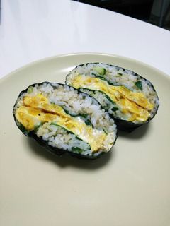 キュウリご飯と卵焼きおにぎらず-レシピのメイン写真