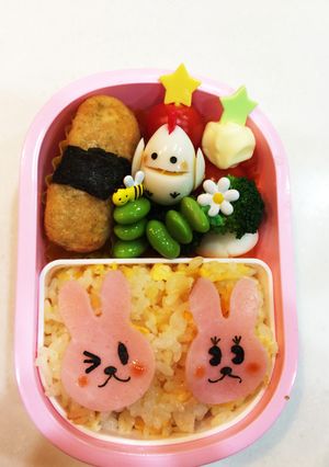 イースターエッグ 春うさぎ 遠足キャラ弁-レシピのメイン写真