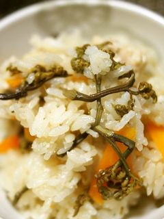 わらびの炊き込みご飯-レシピのメイン写真