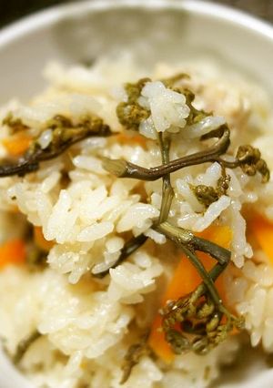 わらびの炊き込みご飯-レシピのメイン写真