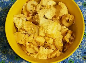 超簡単♪極貧↓豆腐と竹輪の卵とじ(涙)-レシピのメイン写真