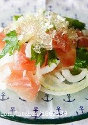 キラキラ☆生ハムと新玉ねぎと大葉のマリネ-レシピのメイン写真