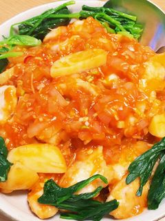 鶏胸肉と新じゃがのチリソース-レシピのメイン写真