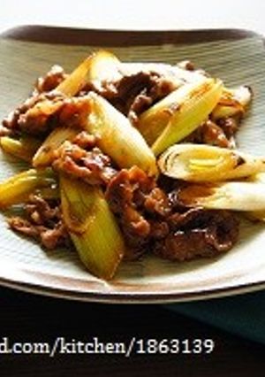 牛肉と長ねぎのオイスター炒め-レシピのメイン写真