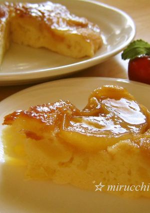 フライパンで♪　キャラメルアップルケーキ-レシピのメイン写真