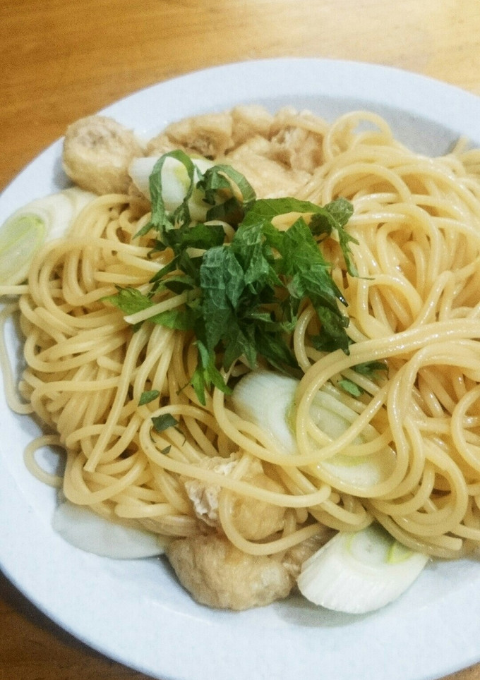 揚げと長ねぎの和風パスタ柚子胡椒パンチ-レシピのメイン写真