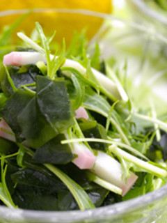 水菜とわかめのさっぱりサラダ-レシピのメイン写真