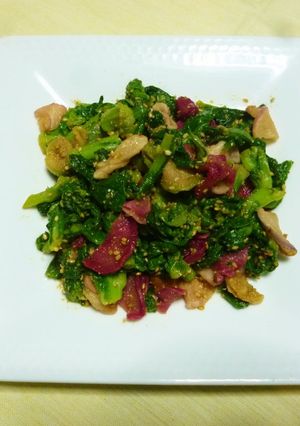 白菜のとう菜とカラフル干し大根のごま和え-レシピのメイン写真