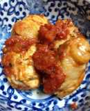 大豆フレーク活用！ポークロールトマト煮