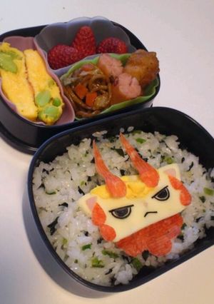 自己流キャラ弁 しゅらコマ 手順写真入り-レシピのメイン写真