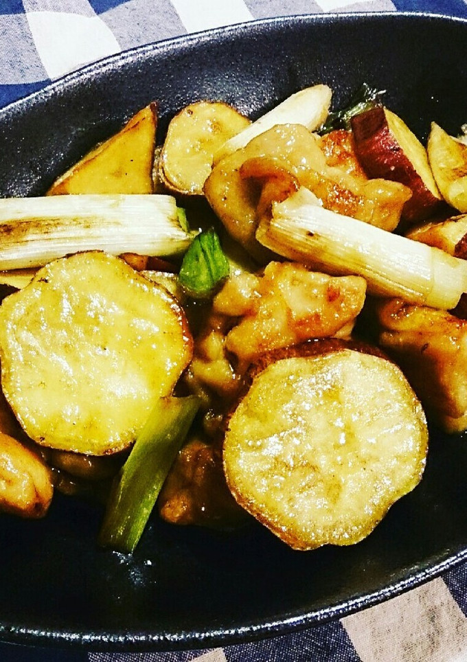 鶏肉とさつまいもとねぎの甘辛炒め-レシピのメイン写真