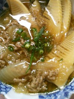 簡単♪ 筍 玉ねぎ 挽き肉の煮物!!-レシピのメイン写真