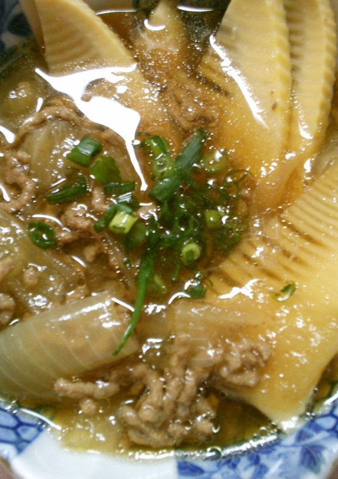 簡単♪ 筍 玉ねぎ 挽き肉の煮物！！-レシピのメイン写真