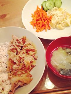 簡単絶品♡豚の生姜焼き定食-レシピのメイン写真