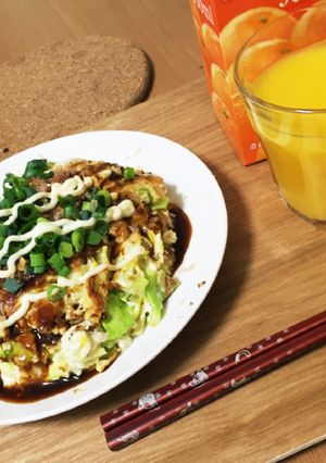 簡単！豆腐とキャベツのお好み焼き-レシピのメイン写真