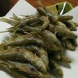 ワカサギの米粉唐揚げ