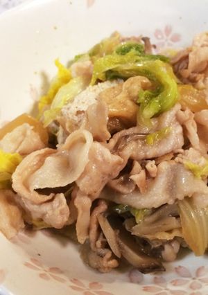 簡単♪白菜と豚バラの炒め煮-レシピのメイン写真