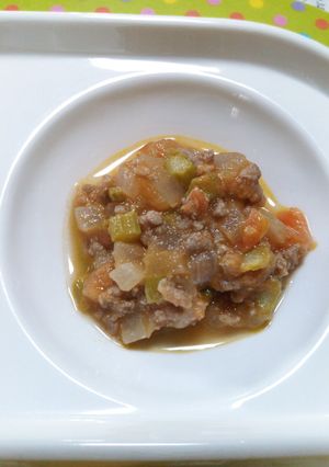 離乳食後期～ひき肉とトマトでイタリアン風-レシピのメイン写真