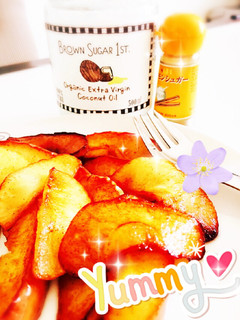 ココナッツオイルで♡焼きりんご-レシピのメイン写真
