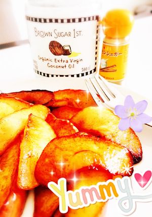 ココナッツオイルで♡焼きりんご-レシピのメイン写真