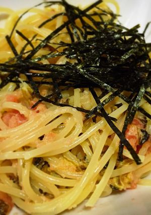 お店の味！柚子胡椒香る高菜明太子パスタ-レシピのメイン写真