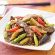 茄子と牛肉のオイスターソース炒め