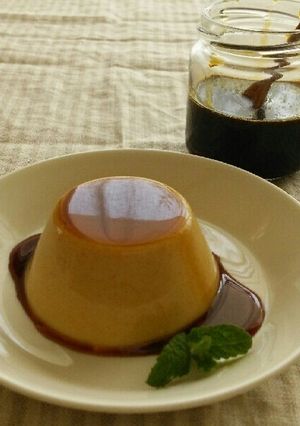 きな粉の和風ミルクプリン。自家製黒蜜がけ-レシピのメイン写真