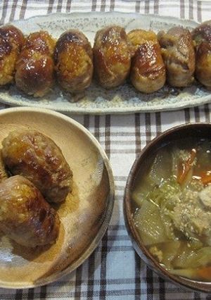 肉巻きしょうが焼きおにぎり-レシピのメイン写真