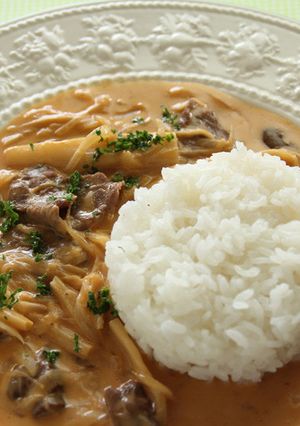 メンマでビーフストロガノフ【天狗缶詰】-レシピのメイン写真