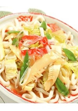春野菜のこんぶ茶あんかけうどん-レシピのメイン写真
