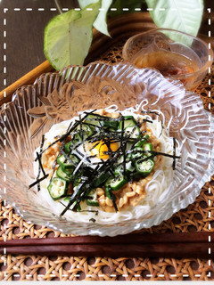 5分でランチ☆ネバネバ巣ごもり素麺-レシピのメイン写真