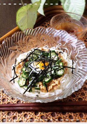 5分でランチ☆ネバネバ巣ごもり素麺-レシピのメイン写真