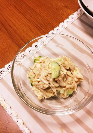 レンジで！ささみとエノキのマヨポン和え-レシピのメイン写真