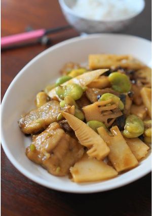 アジとそら豆、タケノコの豆鼓炒め-レシピのメイン写真