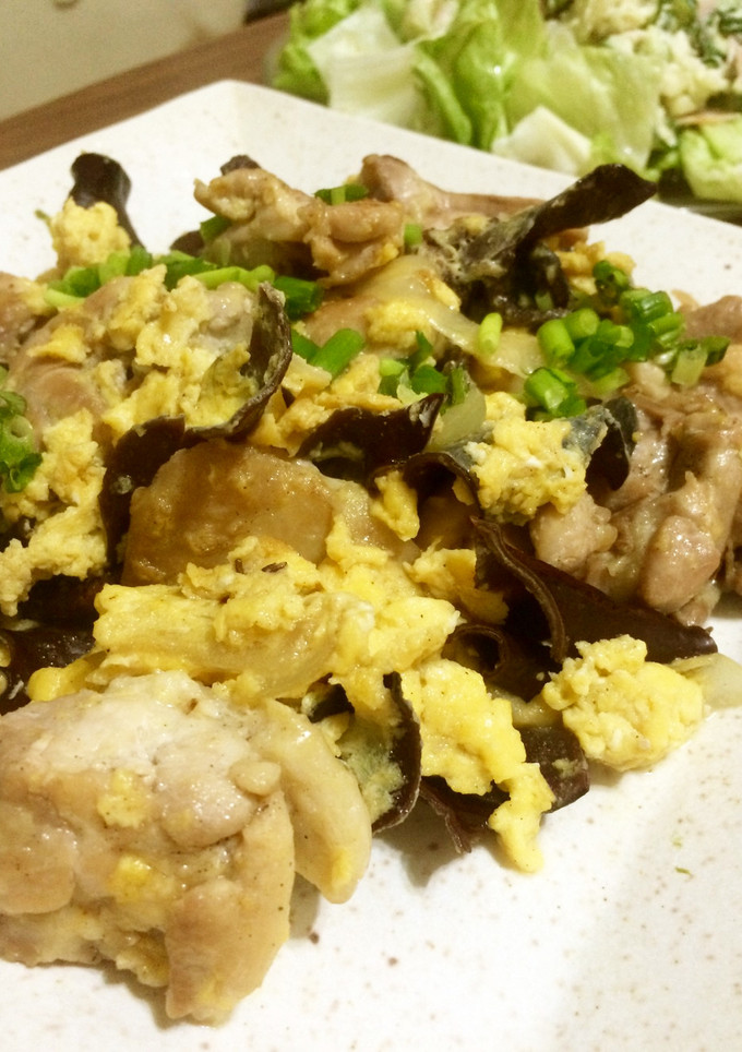 鳥もも肉ときくらげと卵の中華炒め-レシピのメイン写真