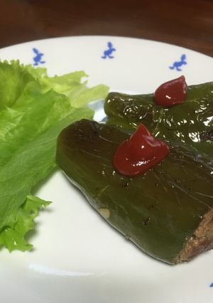 ★丸ごとピーマンの肉詰め★-レシピのメイン写真