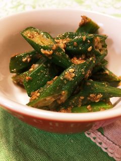 レンジで簡単☆オクラの胡麻和え-レシピのメイン写真