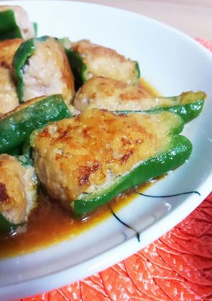 簡単★ピーマンの肉詰め(照り焼き)-レシピのメイン写真