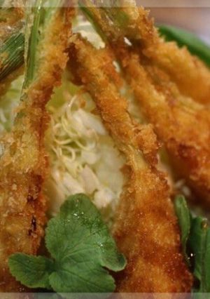 葉玉ねぎのフライとスープ-レシピのメイン写真