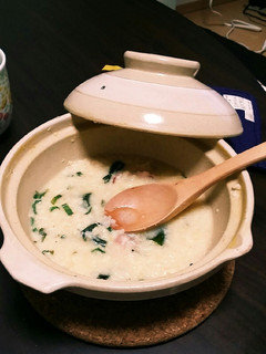 味噌たまベーコンおかゆ-レシピのメイン写真
