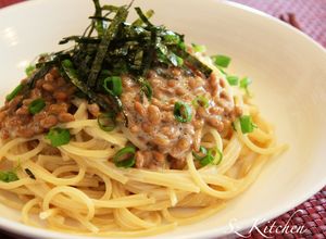 昆布茶マヨでコクうま！納豆パスタ-レシピのメイン写真