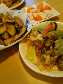 あんかけかた焼きそばと野菜の唐揚げ-レシピのメイン写真