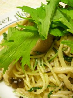 チキンと水菜の柚子胡椒パスタ-レシピのメイン写真