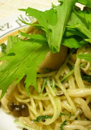 チキンと水菜の柚子胡椒パスタ-レシピのメイン写真