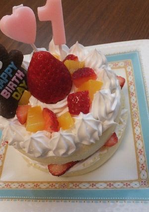 1歳 誕生日ケーキ レンジで簡単♪-レシピのメイン写真
