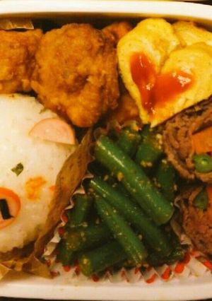 短時間で可愛いブタちゃんのキャラ弁！-レシピのメイン写真