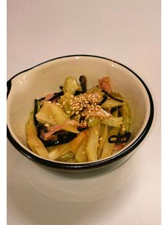 セロリ&ハムの塩昆布あえ♪-レシピのメイン写真